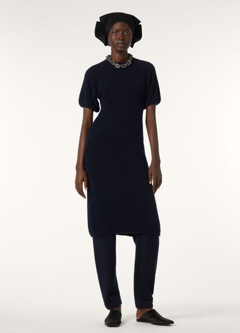 Loro Piana o1srvl11e0526 FAO9740 Pella Midi Dress in Navy Blue Size M / US 6-8 / IT 42-44 - 4 Thumbnail