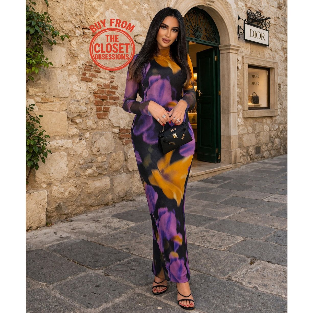Mango MANGO Floral High Neck Maxi Dress NWT Size S / US 4 / IT 40 - 6 Thumbnail