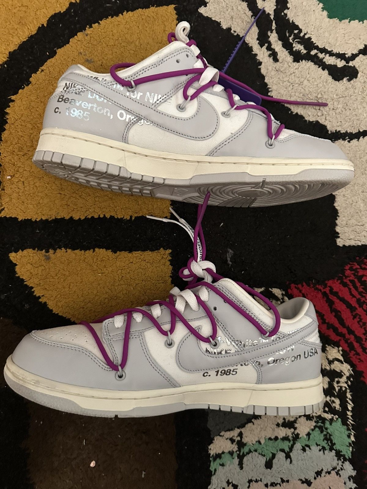 Nike × Off-White Off-White x Dunk Low ‘lot 28 of 50’ Size US 10.5 / EU 43-44 - 2 Thumbnail