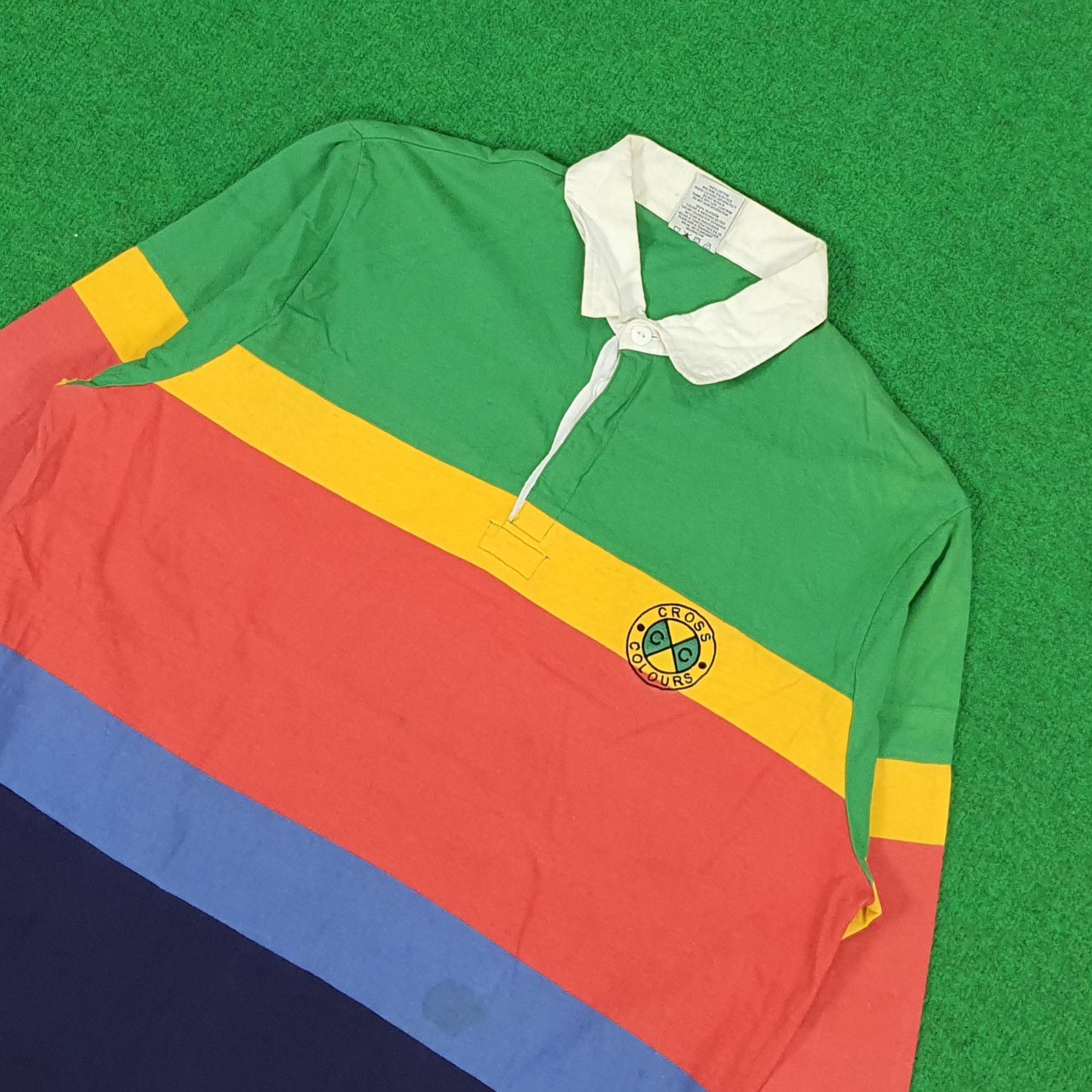 Cross Colours Vintage Cross Colours Striped Streetwear Polo Shirt Size US XL / EU 56 / 4 - 2 Thumbnail