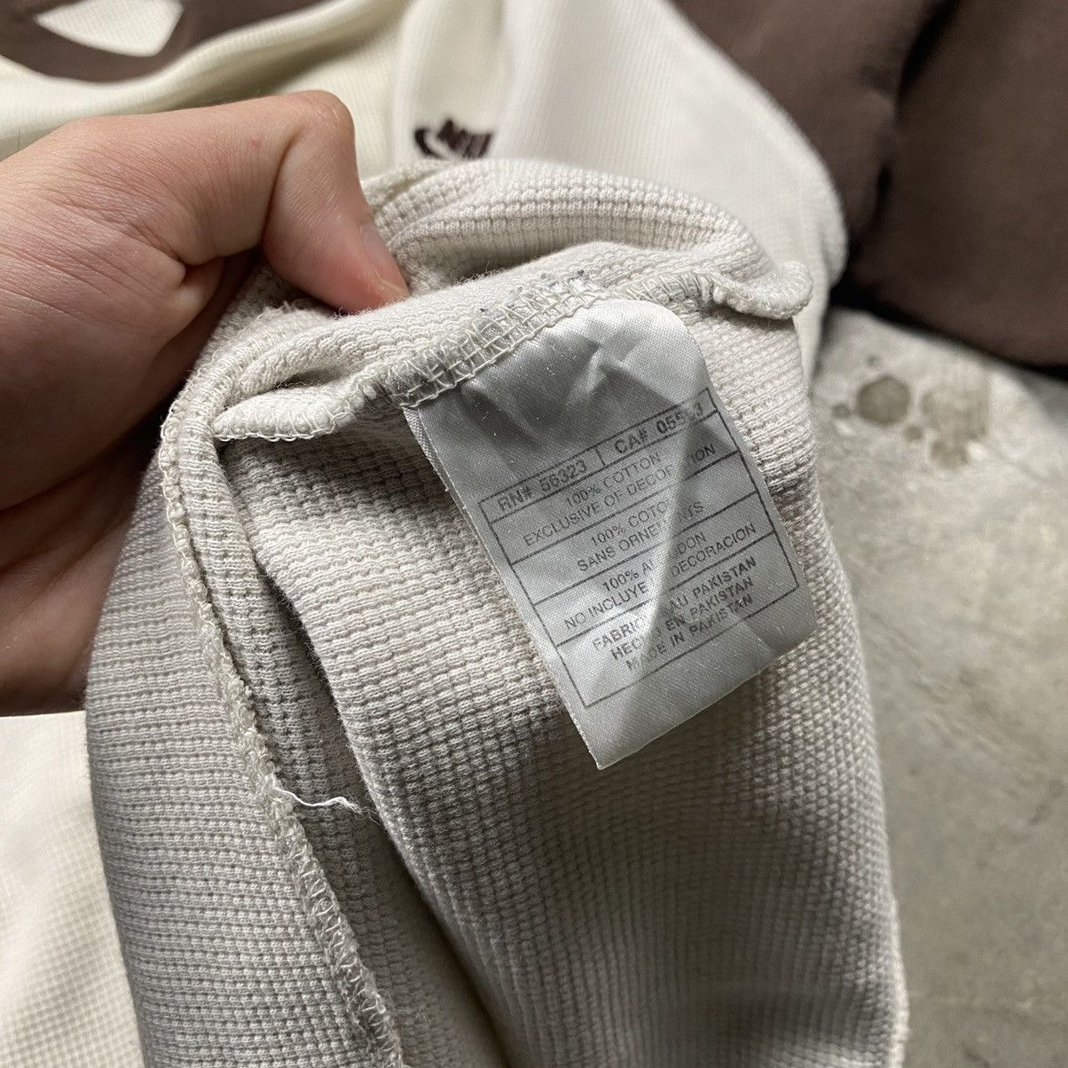 Nike × Vintage y2k Nike Thermal Waffle Longsleeve Tee Size US L / EU 52-54 / 3 - 8 Thumbnail