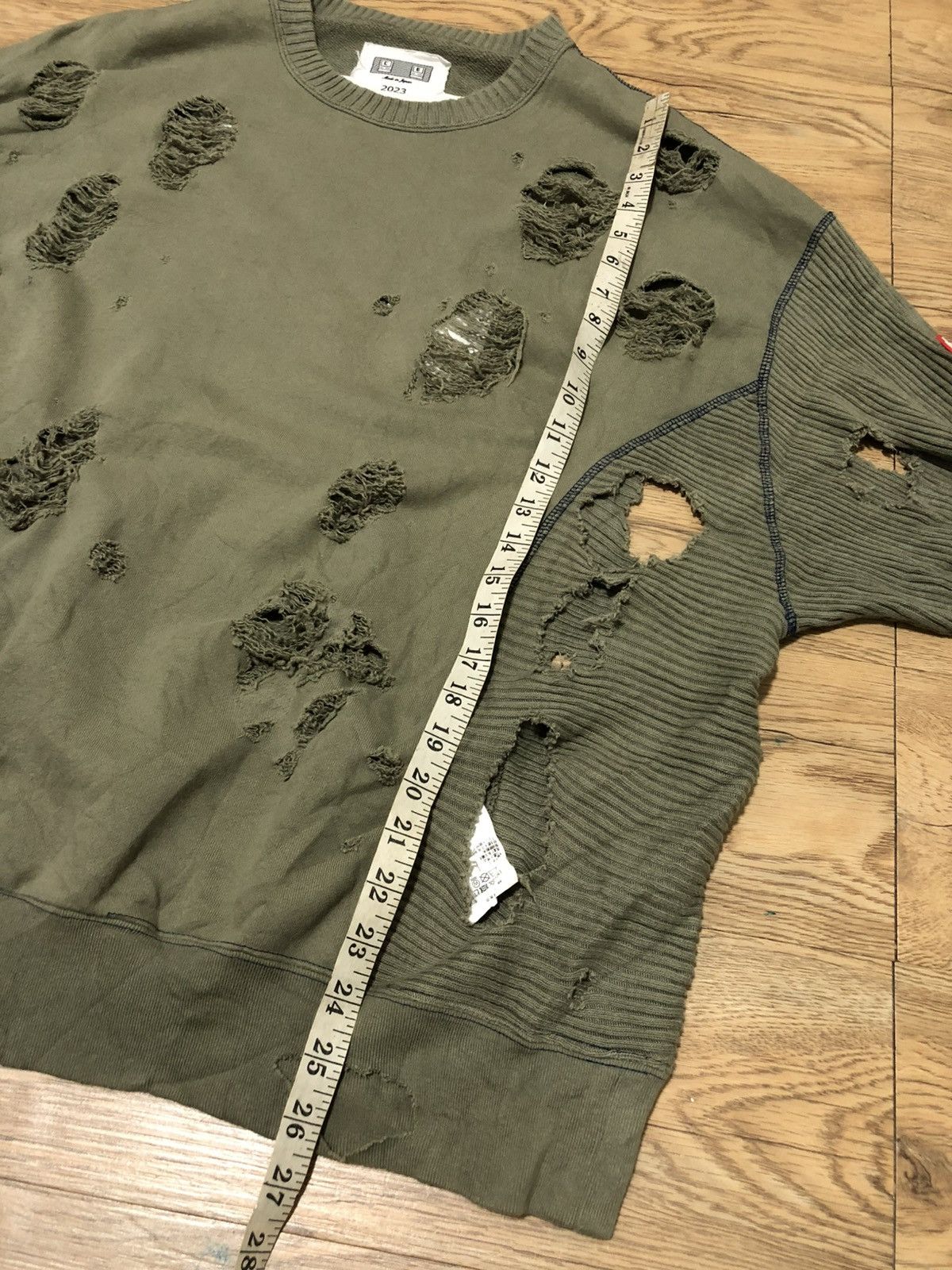 Cav Empt Cav Empt plague ribbed crewneck sweatshirt olive green Size US L / EU 52-54 / 3 - 8 Thumbnail