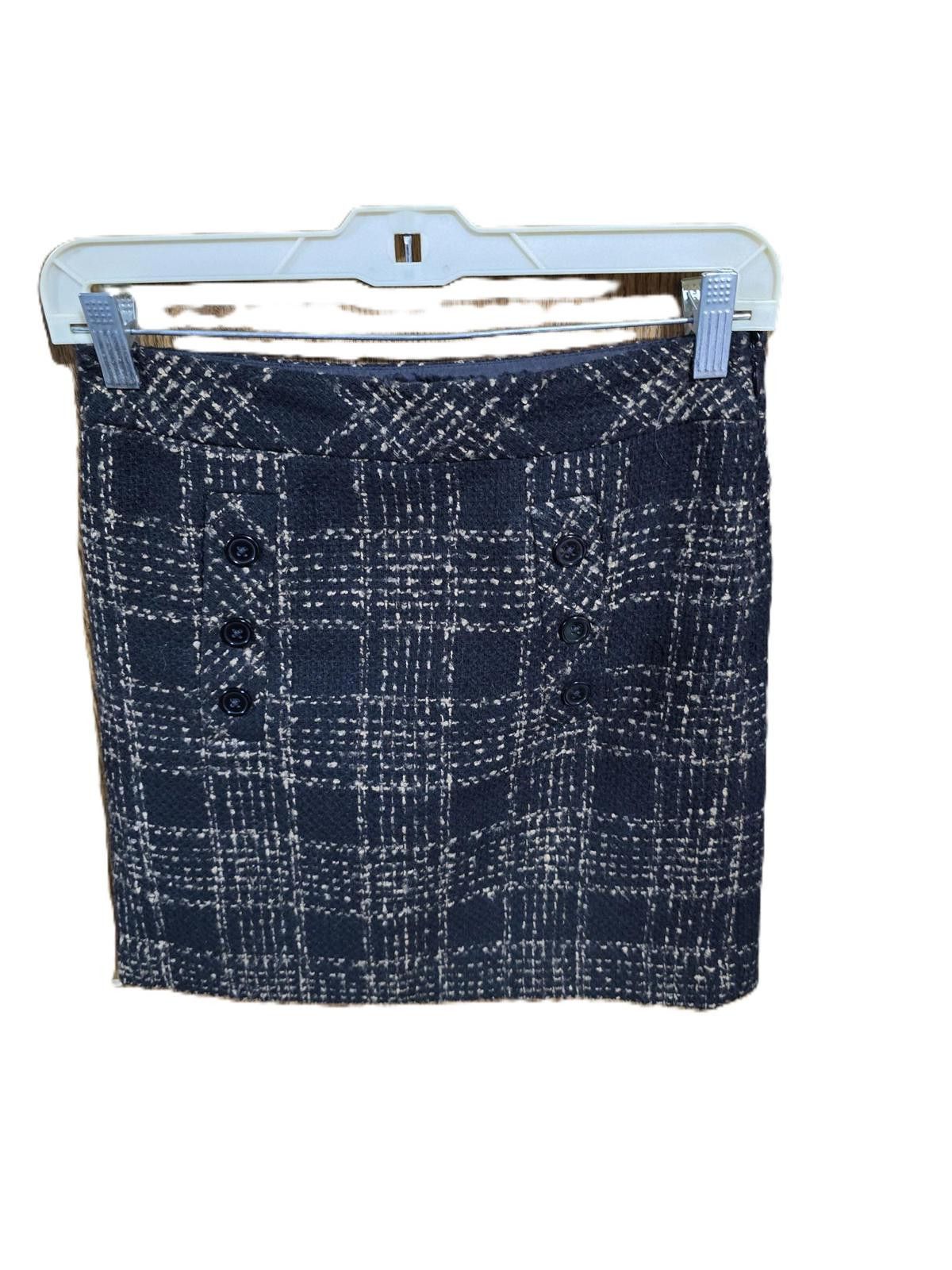 Other Women's Black & Tan Plaid Button Detail Mini Skirt Size 24" / US 00 / IT 34 - 1 Thumbnail