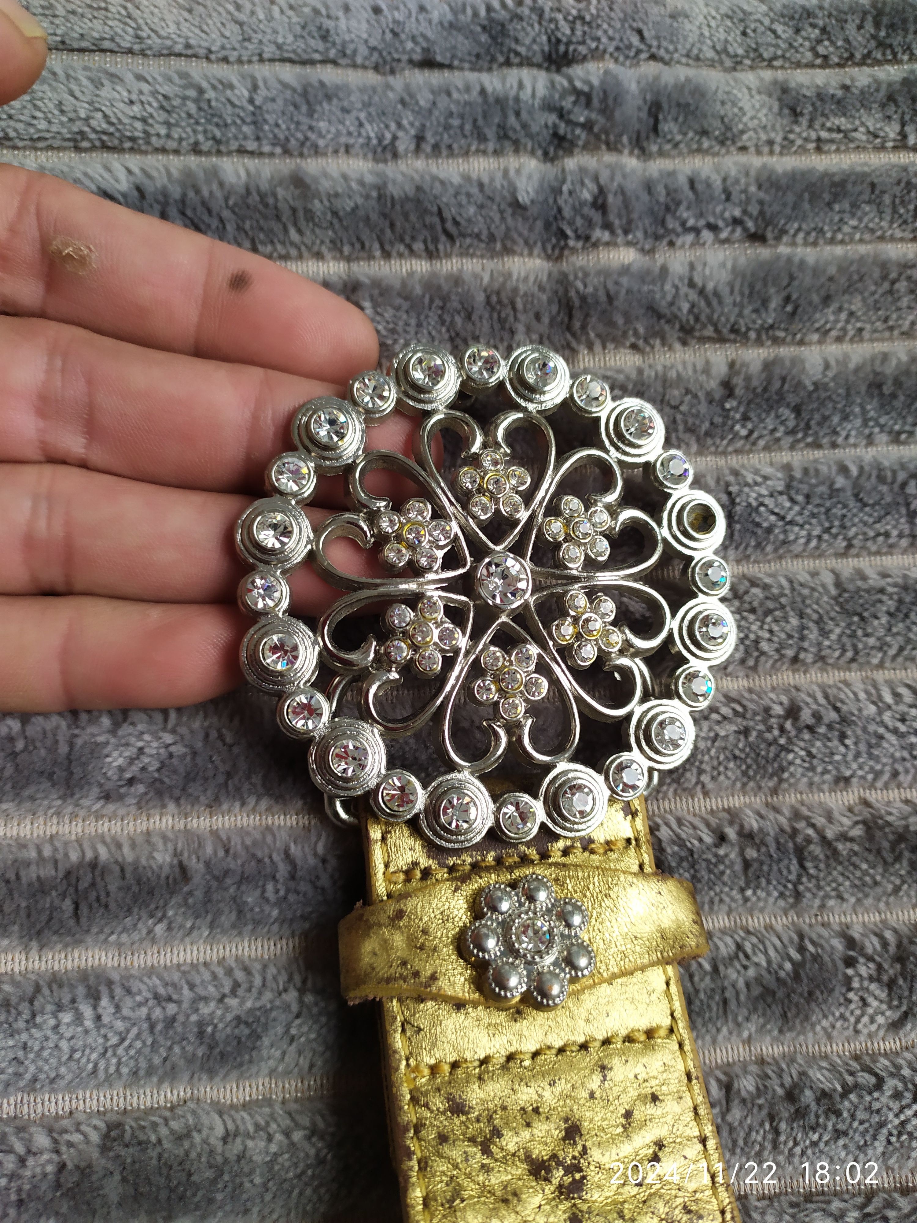 If Six Was Nine × Japanese Brand × Le Grande Bleu (L.G.B.) Japanese crystal Gold belt Size ONE SIZE - 4 Thumbnail
