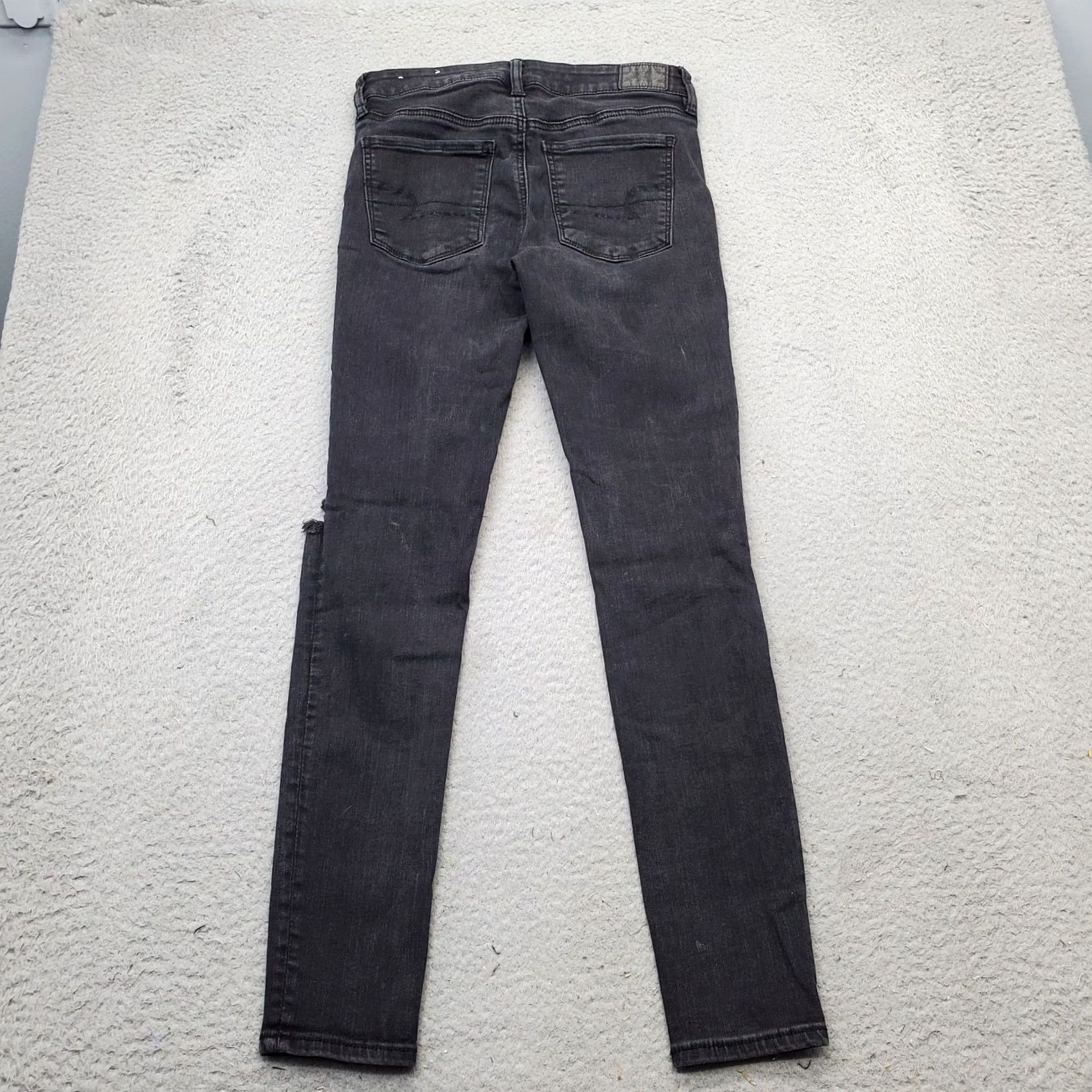 American Eagle Outfitters American Eagle Outfitters Skinny Jeans Womens 4 Black Denim Next Level Stretch Size 27" / US 4 / IT 40 - 2 Thumbnail