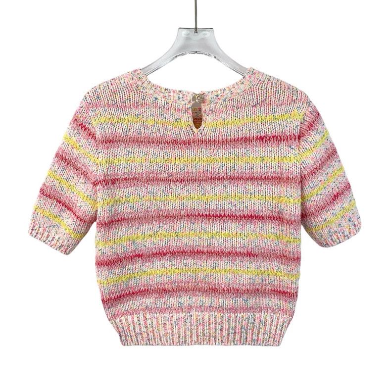 Chanel ChanelColorful striped love inlaid cotton woven short-sleev Size XXS / US 00 / IT 34 - 2 Thumbnail