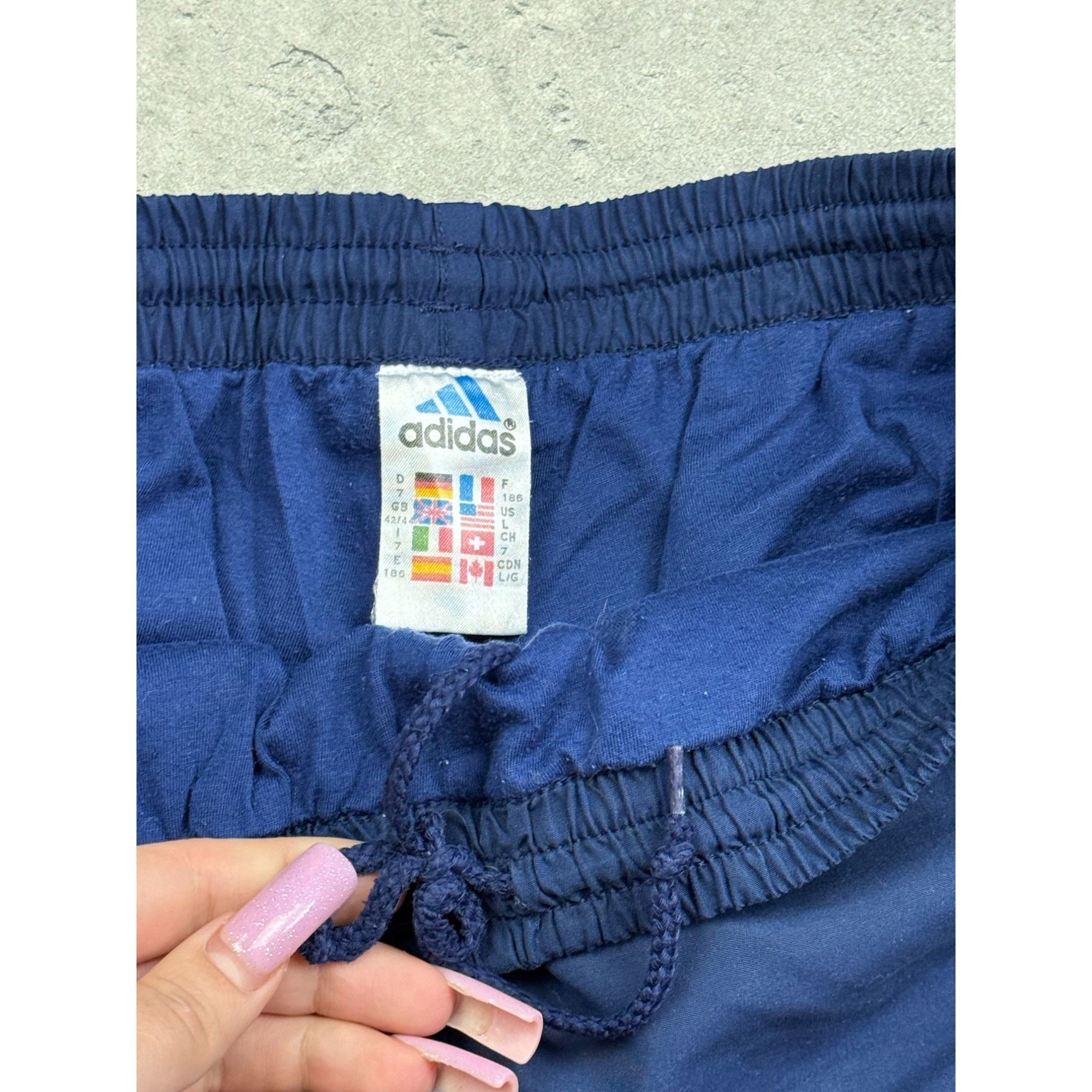 Adidas VINTAGE 90s Adidas Tracksuit Bottoms • Navy & Neon Lime • Fl Size US 36 / EU 52 - 11 Thumbnail