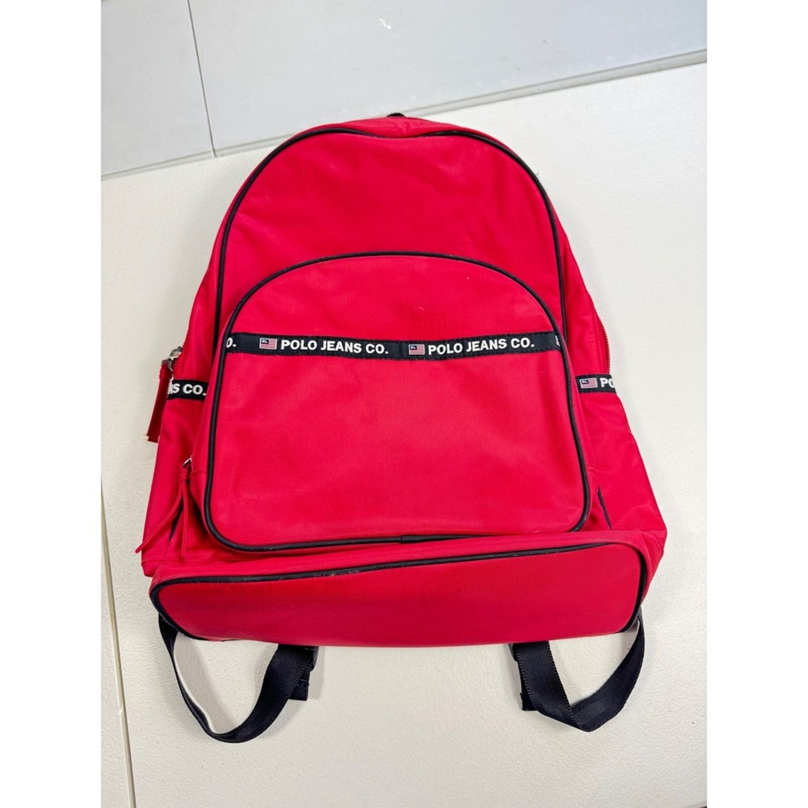Polo Ralph Lauren Polo Jeans Co. Ralph Lauren Backpack Bookbag Red‎ Travel BAG Size ONE SIZE - 1 Thumbnail