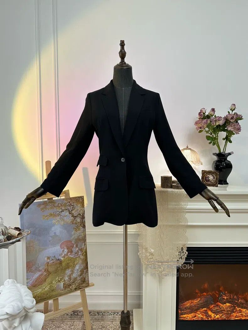 Hermes Hermes Waist Cinched Casual Asymmetrical Suit Jacket, Blac Size XS / US 0-2 / IT 36-38 - 4 Thumbnail