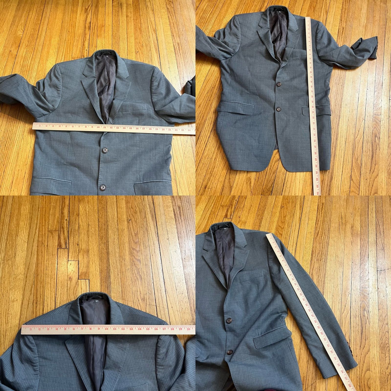 Ralph Lauren Ralph Lauren Black Label Gray Wool Slim Fit Sport Blazer Jacket Mens 42L Size 42R - 8 Thumbnail