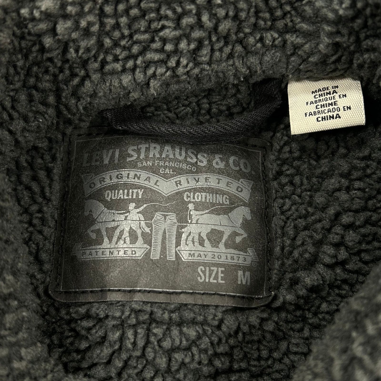 Levi's Levis Sherpa Lined Denim Trucker Jacket Coat Black Medium Size US M / EU 48-50 / 2 - 4 Thumbnail