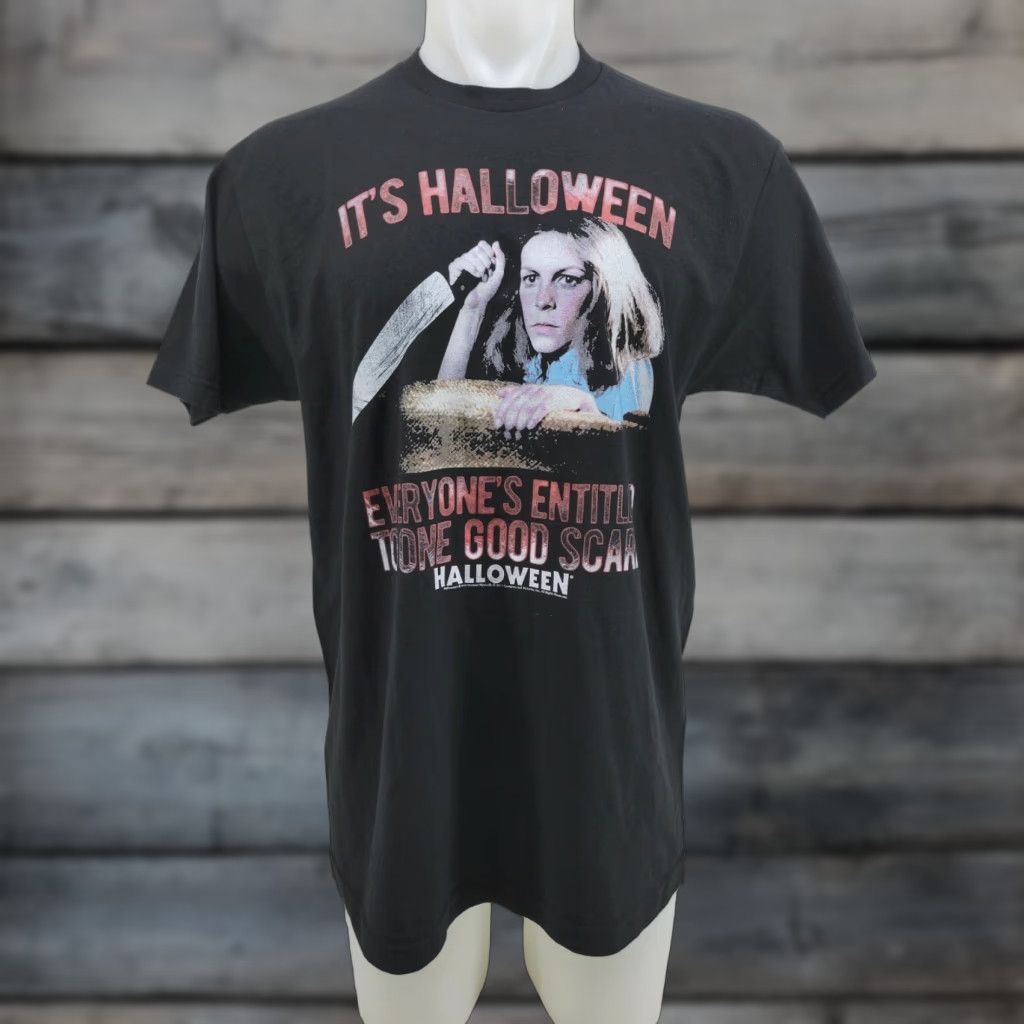 Tultex Halloween One Good Scare Men's T Shirt Knife Everyones Entitled Size Large Size US L / EU 52-54 / 3 - 1 Thumbnail