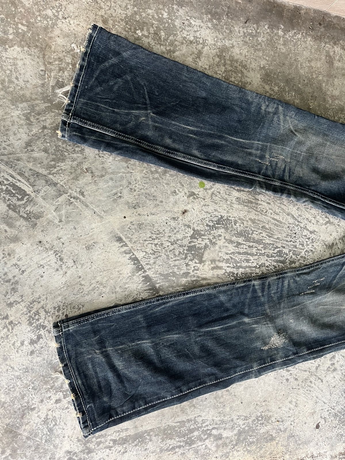 If Six Was Nine × Japanese Brand × Vintage Flare Mudwash Crazy Denim Size US 33 - 7 Thumbnail
