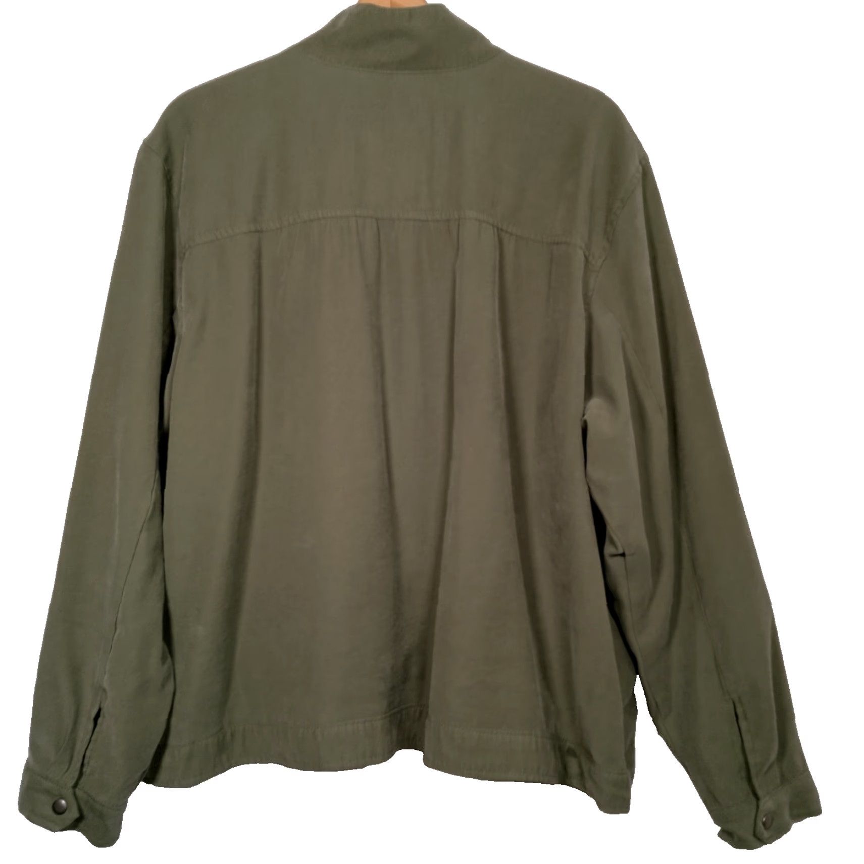 Old Navy VINTAGE Old Navy Soft Utility Jacket Women XXL Army Green Arugula Field Snap Military Size XXL / US 16-18 / IT 52-54 - 3 Thumbnail