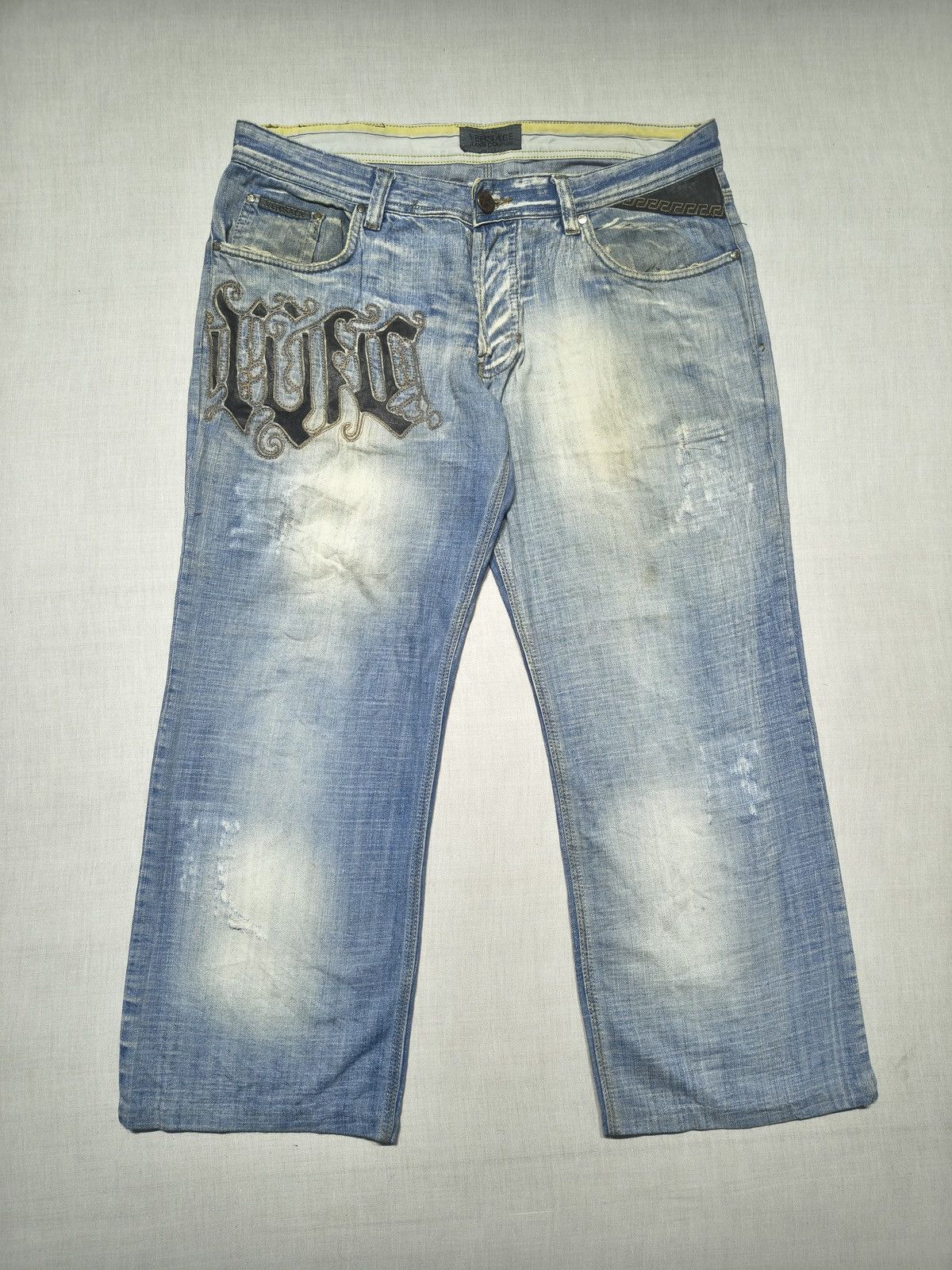 Versace Jeans Couture Versace couture Y2K hip hop jeans 🌞(035) Size US 38 / EU 54 - 1 Thumbnail