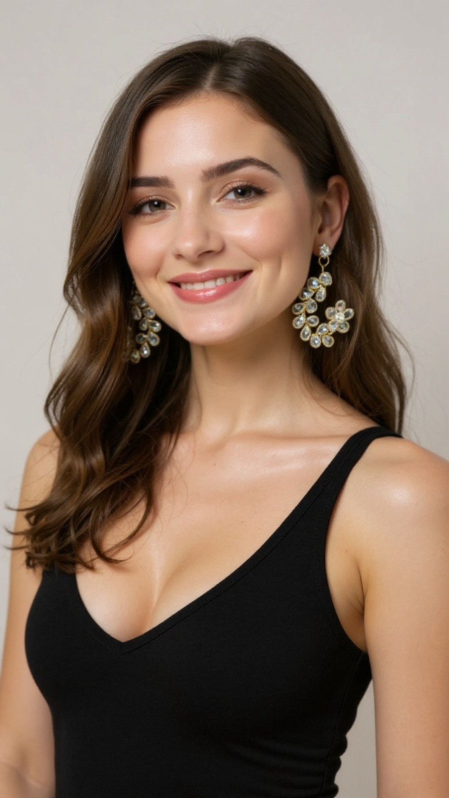 Other Anti Tarnish Golden Statement Dangler Earrings Size ONE SIZE - 2 Thumbnail