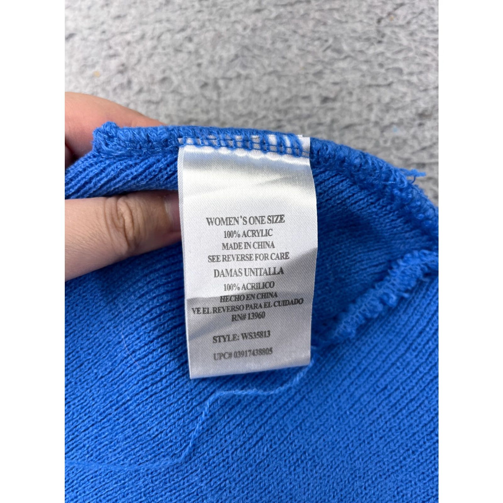 Vintage VINTAGE Paris Accessories Beanie One Size Blue Knit 100% Acrylic Womens Ski Winter Beanie Size ONE SIZE - 5 Thumbnail