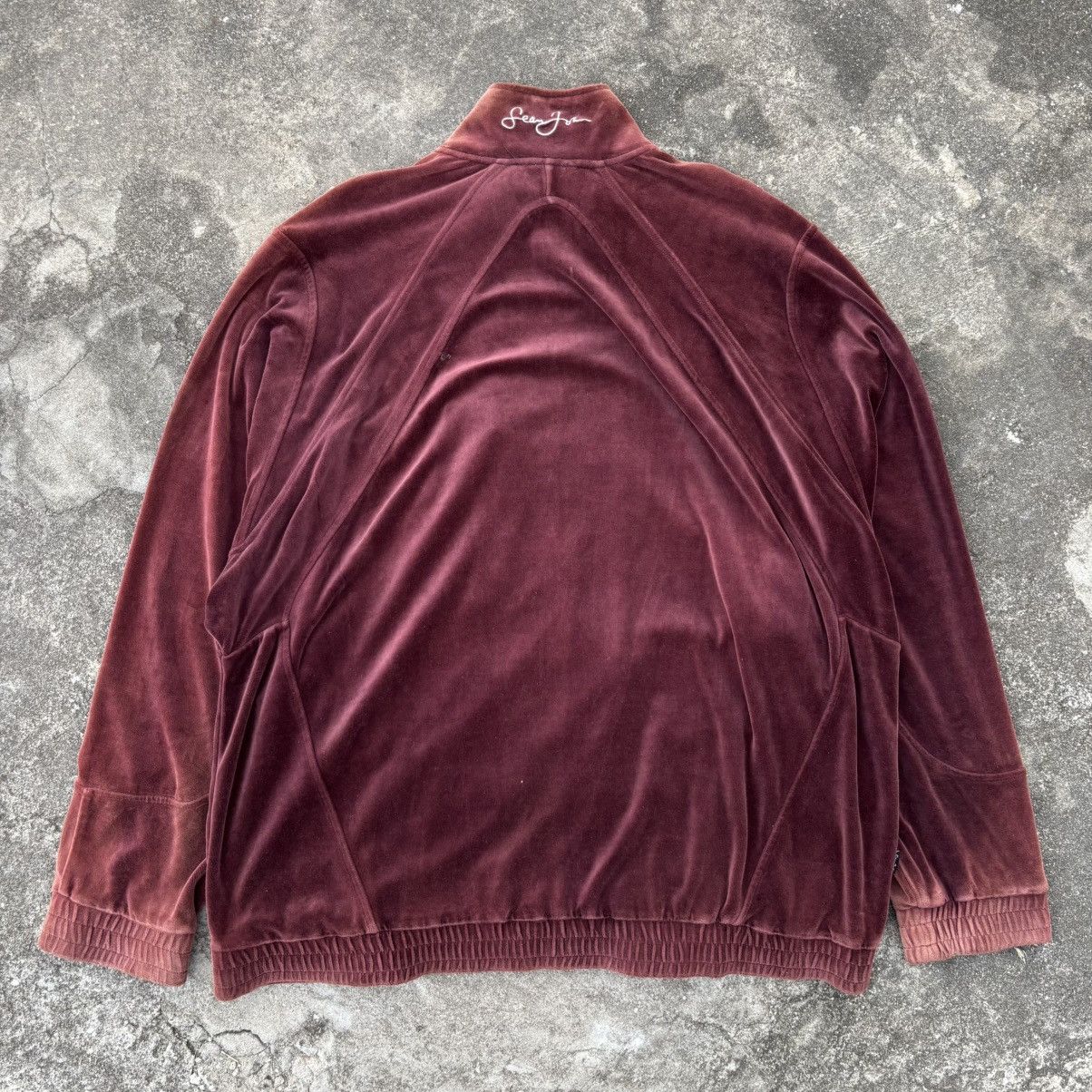 Sean John Burgundy Sean John Velvet Track Jacket Size US XXL / EU 58 / 5 - 7 Thumbnail