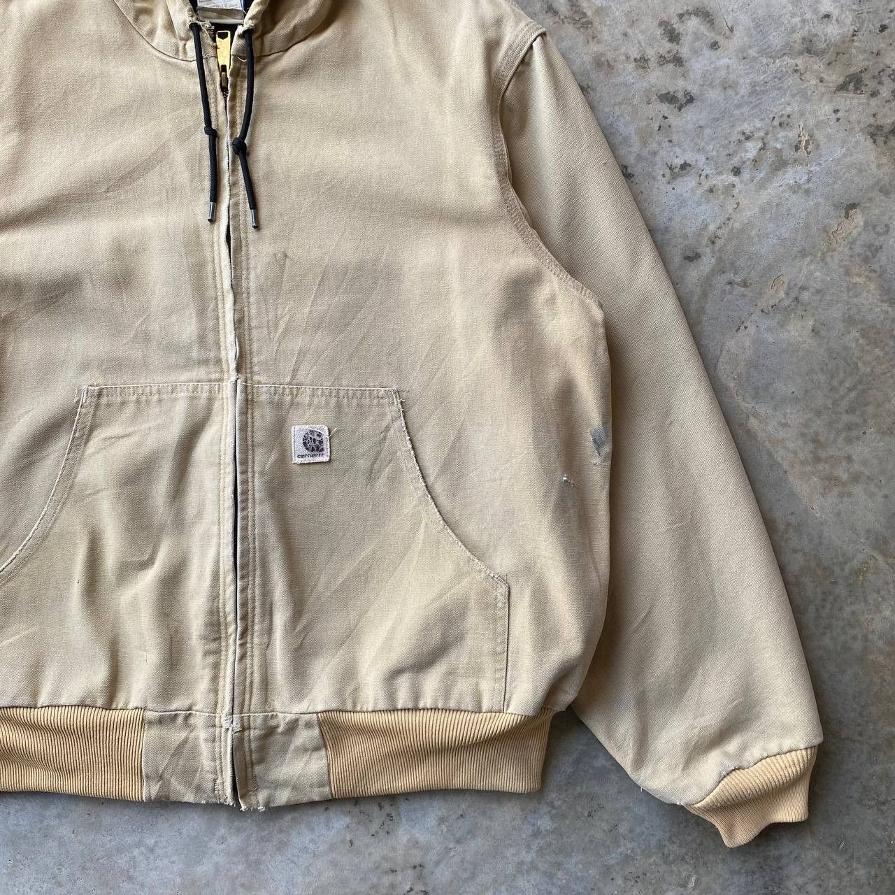 Carhartt × Vintage VINTAGE CARHARTT CANVAS JUMPER TRASHED DISTRESSED HOODIE Size US L / EU 52-54 / 3 - 11 Thumbnail