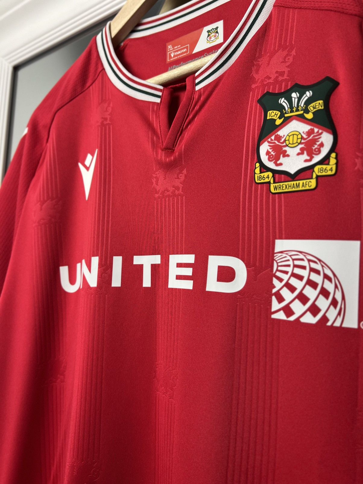 Macron × Vintage Wrexham AFC Home Jersey 2023/24 Macron XL – Mint Condition Size US XL / EU 56 / 4 - 9 Thumbnail