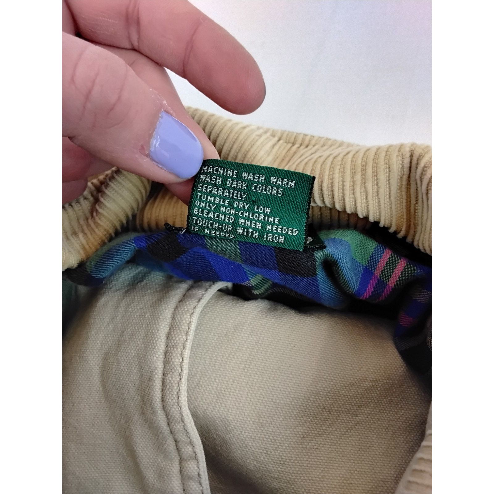 Izod Izod Chore Coat Men's XL Beige Corduroy Collar VTG Hong Kong Size XXL / US 16-18 / IT 52-54 - 9 Thumbnail