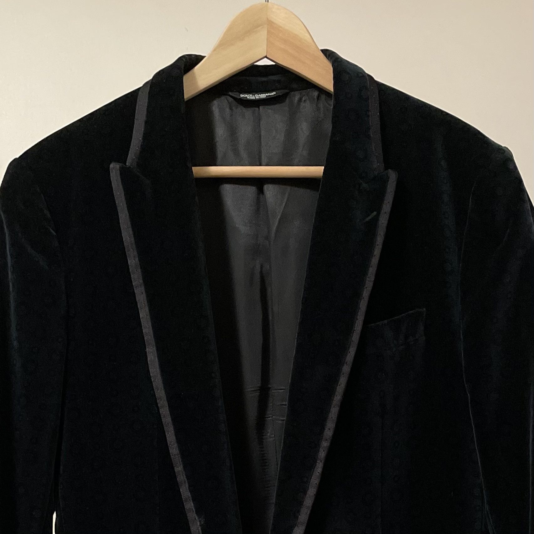Dolce & Gabbana D&G Velvet Jacket in Emerald Green with Patterns Size 52R - 5 Thumbnail