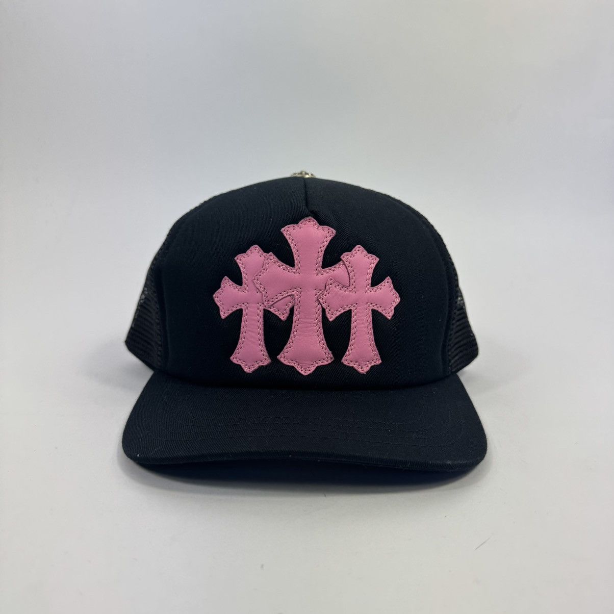 Chrome Hearts TRIPLE PINK CROSS PATCH TRUCKER CAP (RARE) Size ONE SIZE - 3 Thumbnail