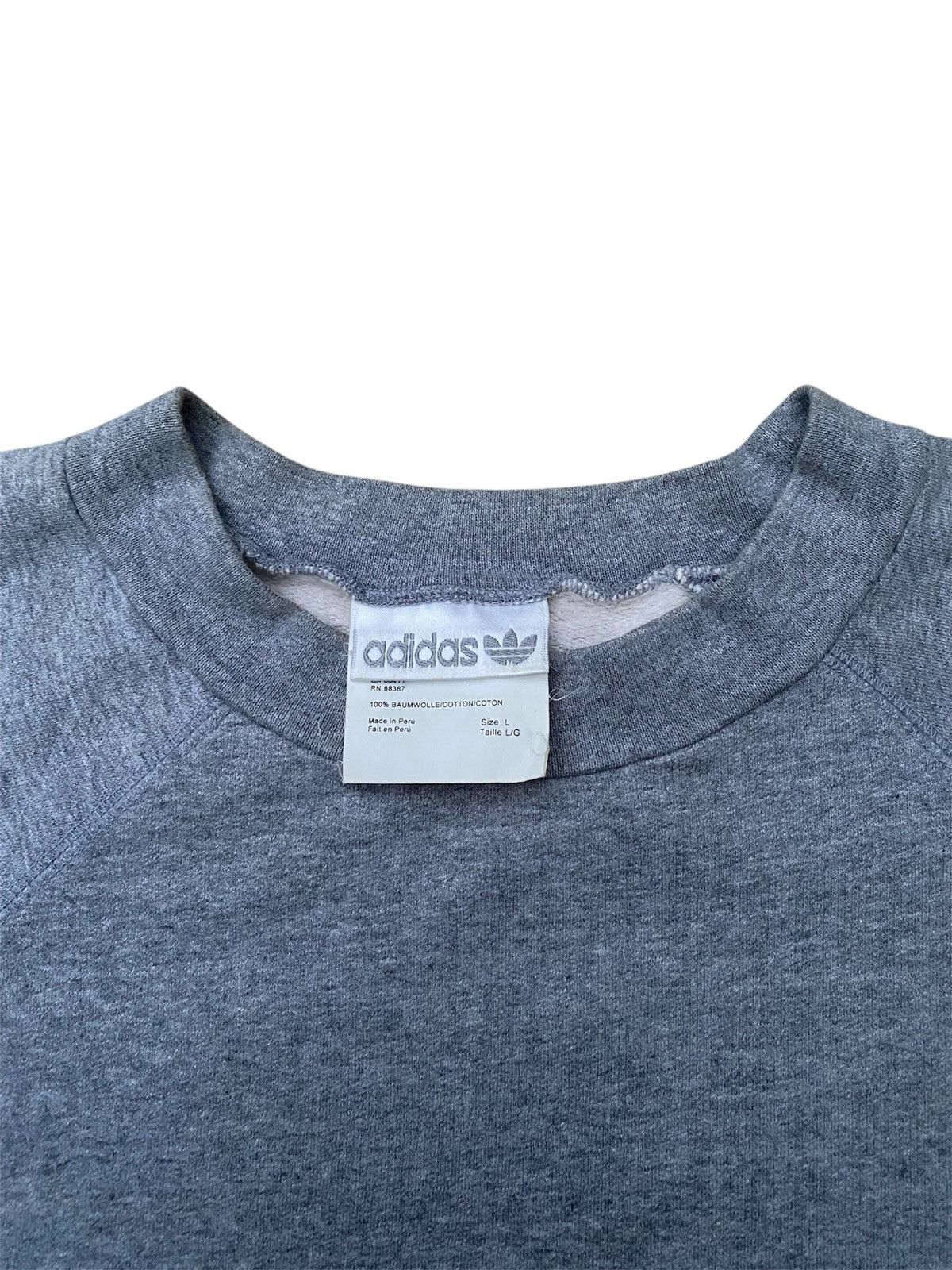 Adidas Vintage 80s Adidas Trefoil Embroidery Sweatshirt Size US L / EU 52-54 / 3 - 6 Thumbnail
