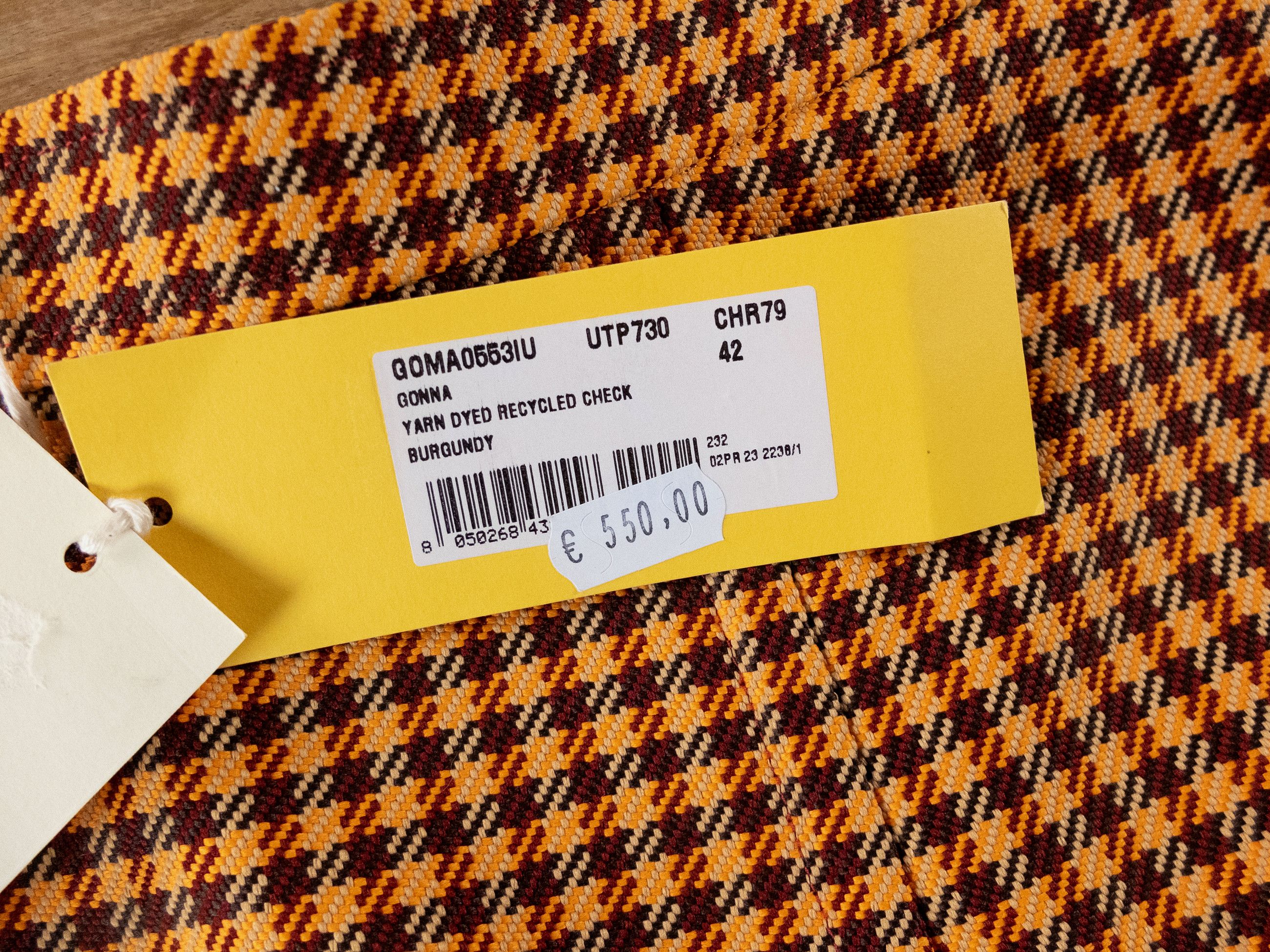 Marni MARNI orange houndstooth mini tweed skirt Size 6 US / 42 IT Size 28" / US 6 / IT 42 - 7 Thumbnail