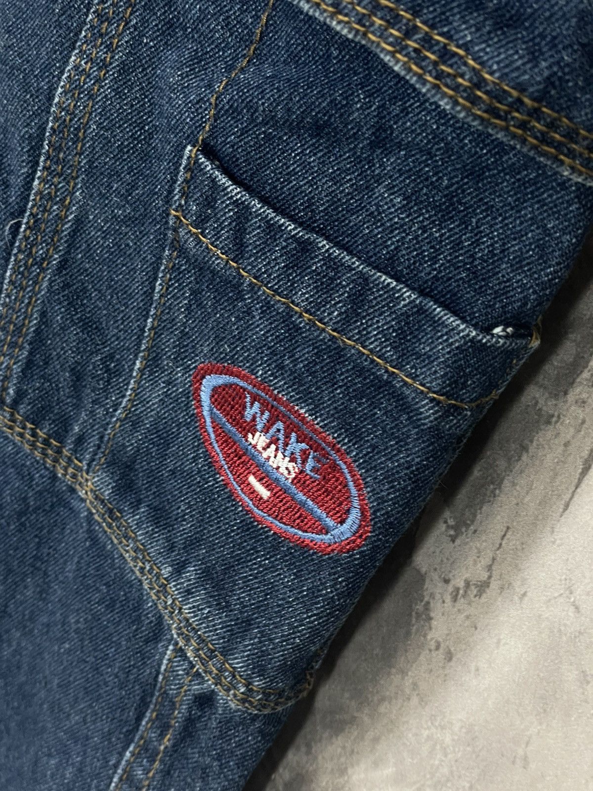 Vintage vintage Y2K Wake dark baggy fit denim cargo jeans Size US 30 / EU 46 - 7 Thumbnail