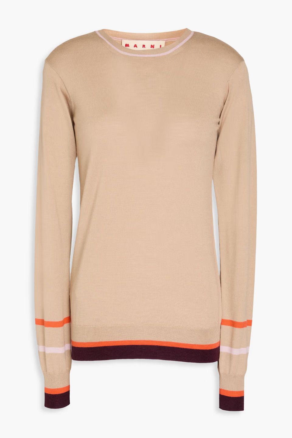 Marni o1w1db10125 Wool And Silk Blend Jumper in Neutral Size XL / US 12-14 / IT 48-50 - 1 Thumbnail