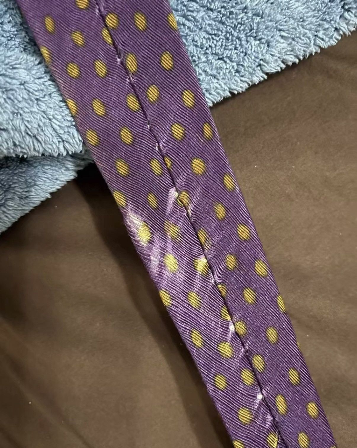 Jean Paul Gaultier Jean Paul Gaultier Polka Dot Patchwork Tie K24 Size ONE SIZE - 7 Thumbnail