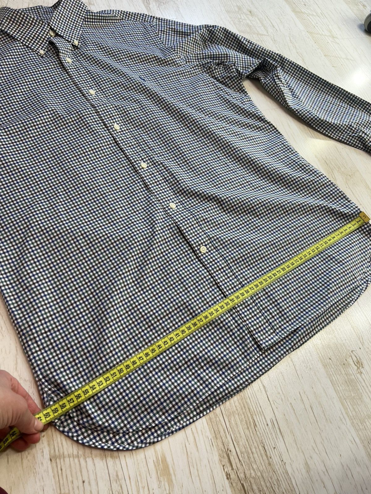 Ralph Lauren Ralph Lauren Classic Fit Plaid Shirt Blue Green Black Cotton Size US L / EU 52-54 / 3 - 13 Thumbnail