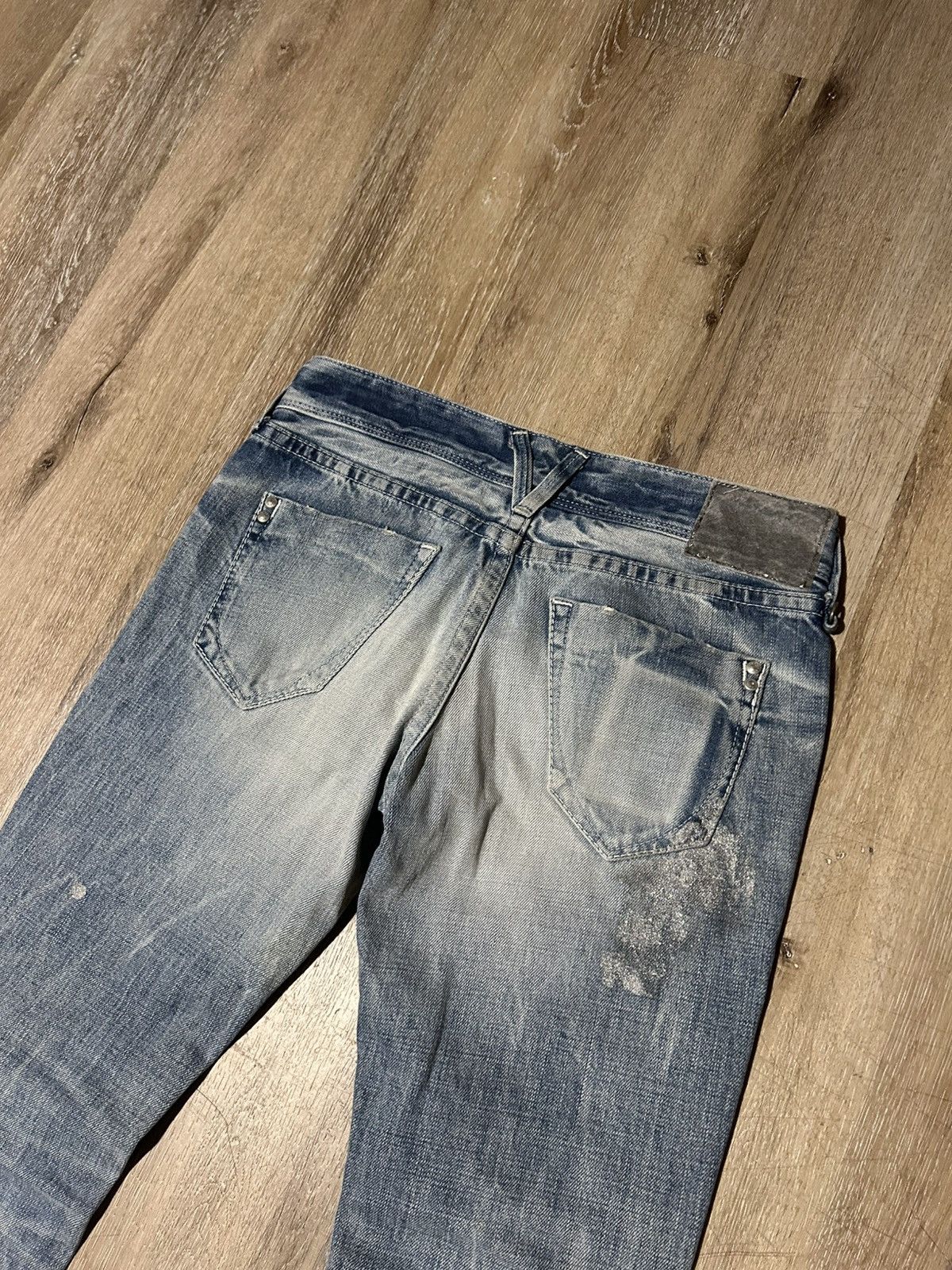 Vanquish Japanese Brand Vanquish Gold Glitter Splatter Skinny Jeans Size US 30 / EU 46 - 5 Thumbnail