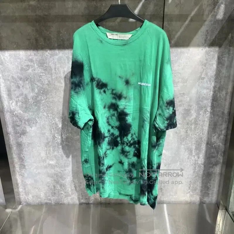 Off-White Off-White Green Tie-Dye Cotton T-Shirt . Size US L / EU 52-54 / 3 - 1 Thumbnail