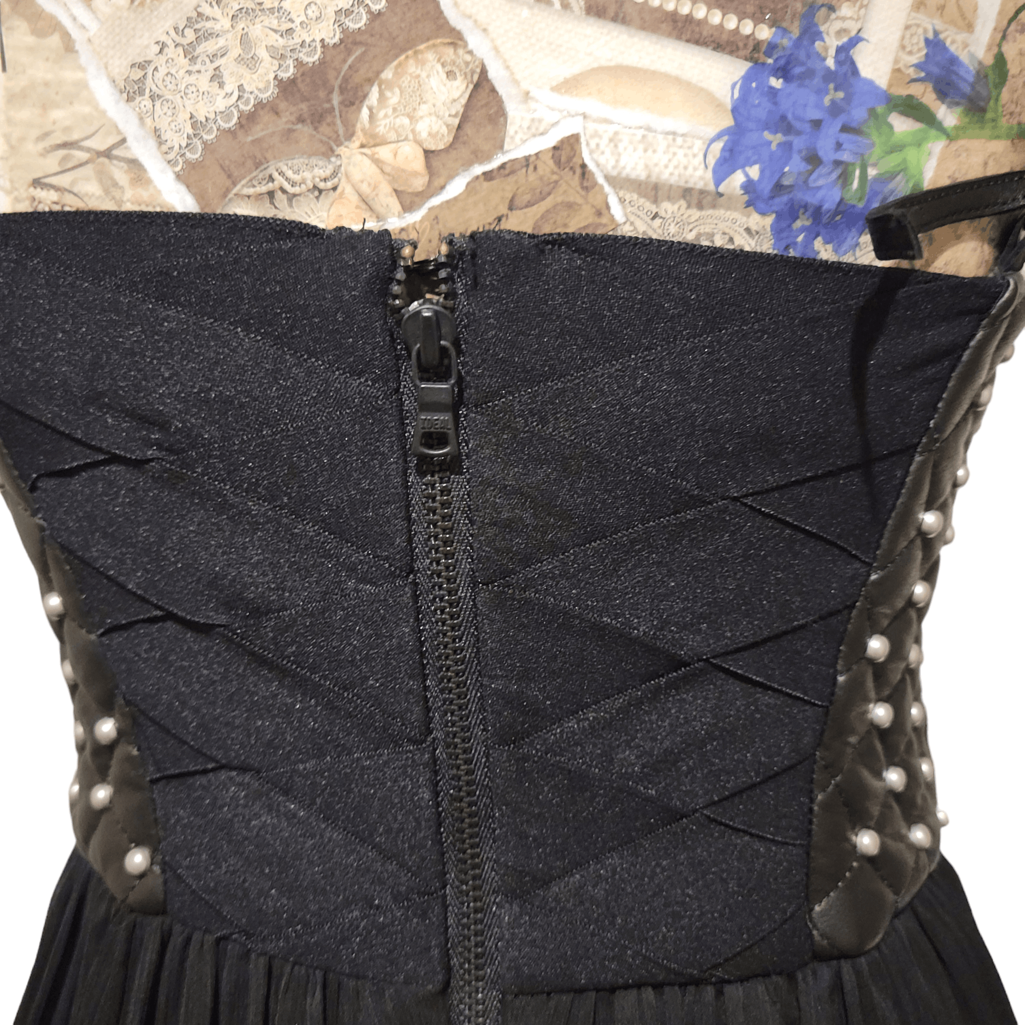 Alice + Olivia Alice & Olivia Leather Black Corset Maxi Dress Prom Gown Size XS / US 0-2 / IT 36-38 - 10 Thumbnail