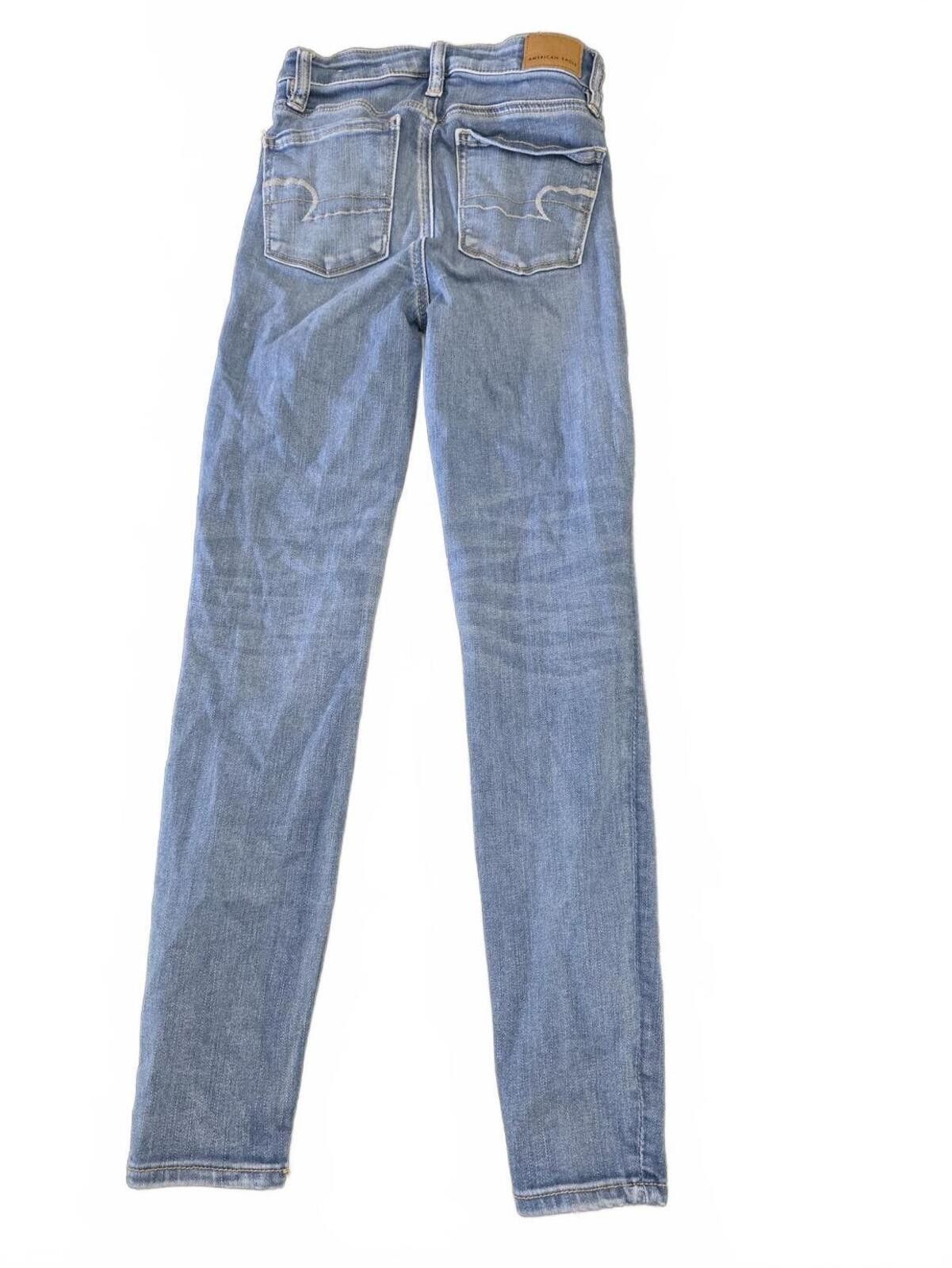American Eagle Outfitters American Eagle Super High Waist Jegging Light Jeans 00 Short Size 24" / US 00 / IT 34 - 3 Thumbnail