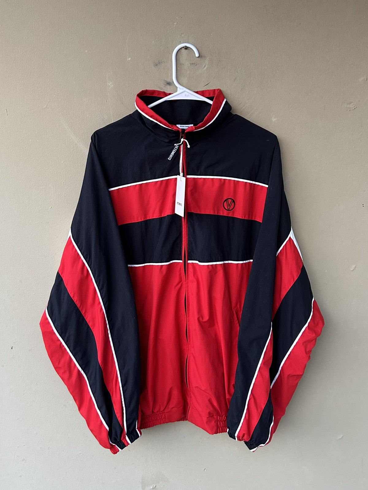 image of Ss20 Vetements Track Jacket in Black, Men's (Size Medium)