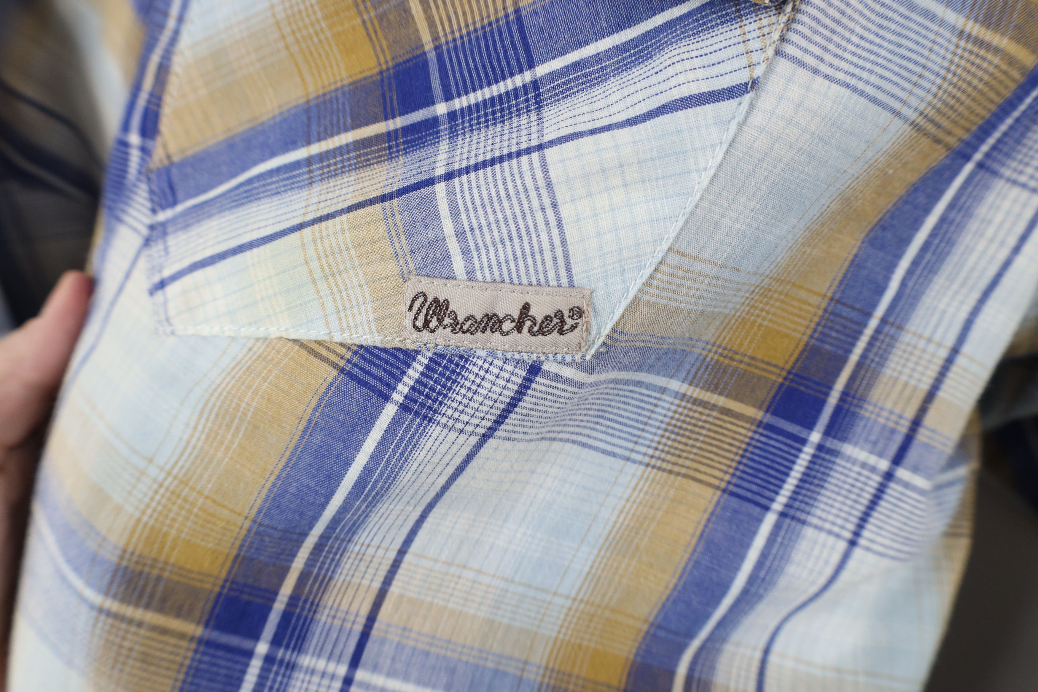 Vintage × Wrangler Vintage Wrangler Western Cowboy Snap Button Shirt Plaid Size US XXL / EU 58 / 5 - 7 Thumbnail