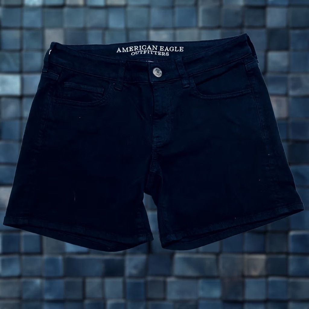 American Eagle Outfitters American Eagle Outfitters Shorts Bermuda Womens 6 Black Denim 5 in Inseam Stretch 5-Pocket Logo Cqb Regular Summer Size 28" / US 6 / IT 42 - 1 Thumbnail