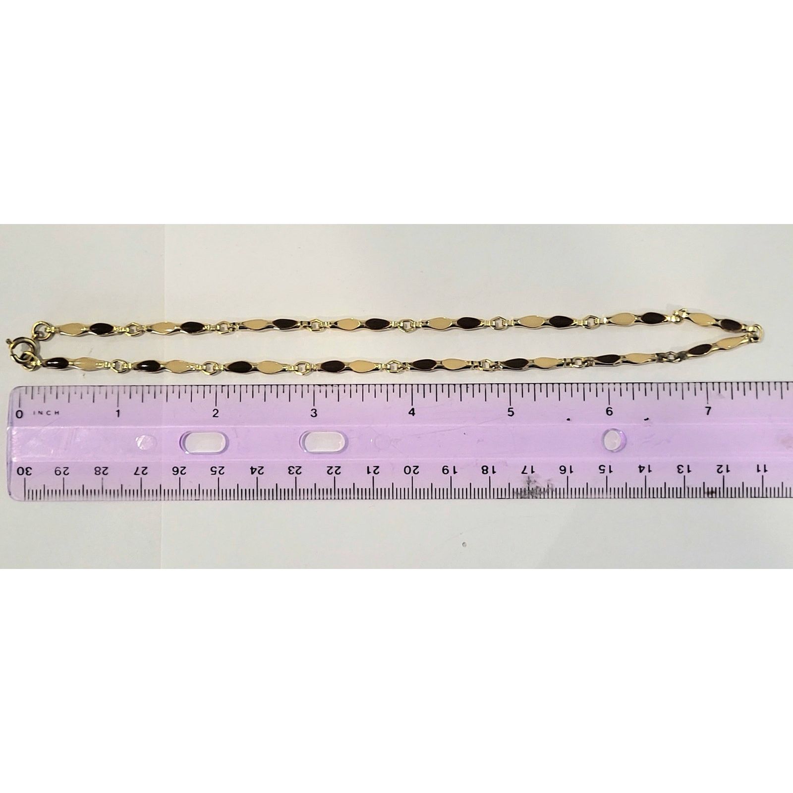 & Other Stories VTG Enamel Gold Bar Link Necklace Modern Chic Size ONE SIZE - 6 Thumbnail