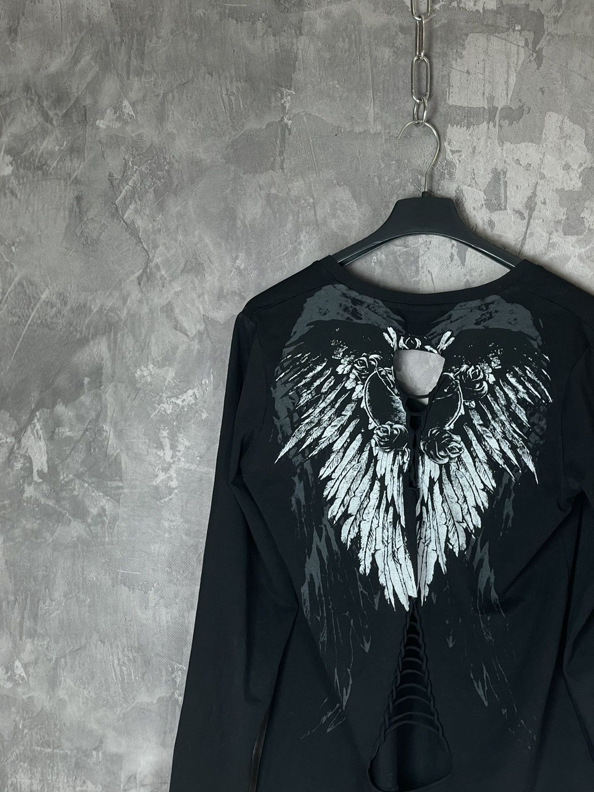 Vintage Vintage Affliction Style Cyber Grunge Y2K Long Sleeve Size L / US 10 / IT 46 - 3 Thumbnail