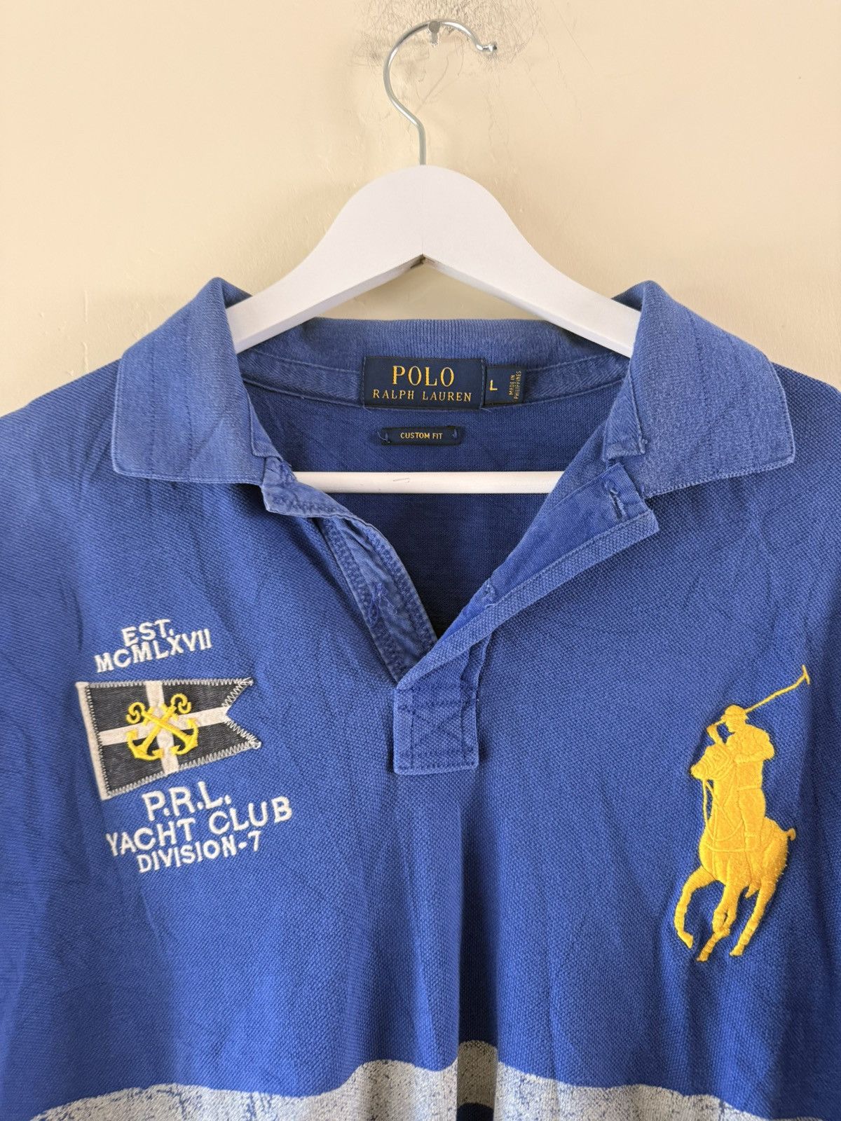 Polo Ralph Lauren Vintage Polo Division Short Sleeve Polo Size US L / EU 52-54 / 3 - 2 Thumbnail
