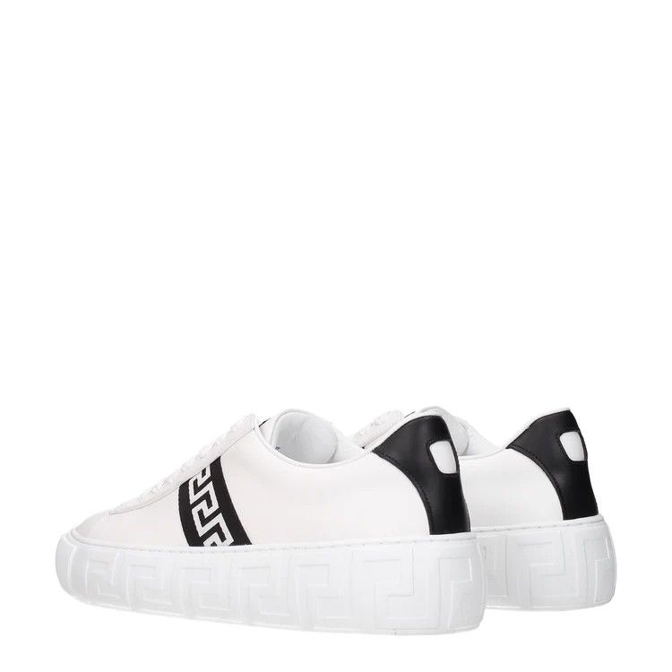 Versace o1y0425 Logo Low-Top Sneakers in White/Black Size US 6 / EU 39 - 3 Thumbnail