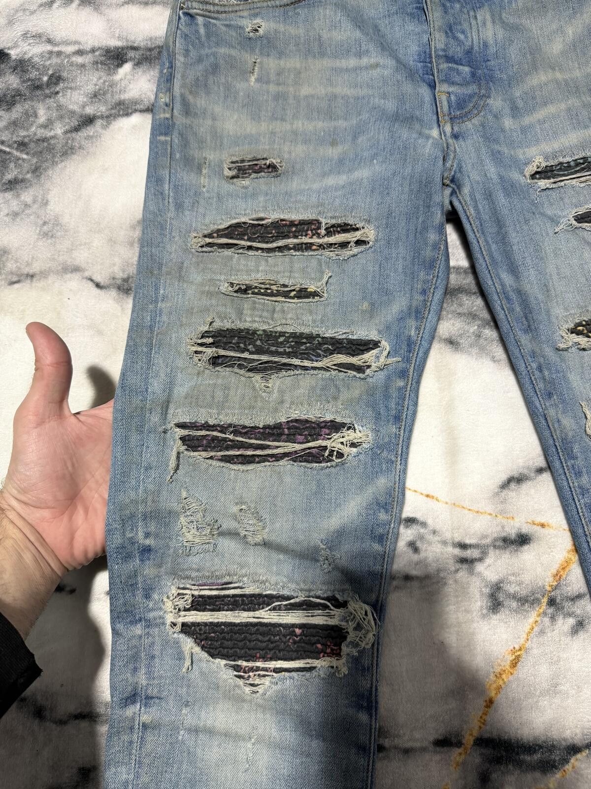 Amiri Amiri Thrasher Rainbow Paisley Indigo Denim - Sz31 Size US 31 - 2 Thumbnail
