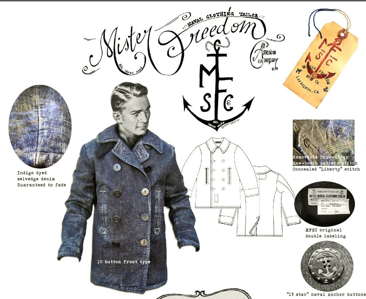 Mister Freedom Mister Freedom Denim Peacoat (original version) Size US L / EU 52-54 / 3 - 7 Thumbnail