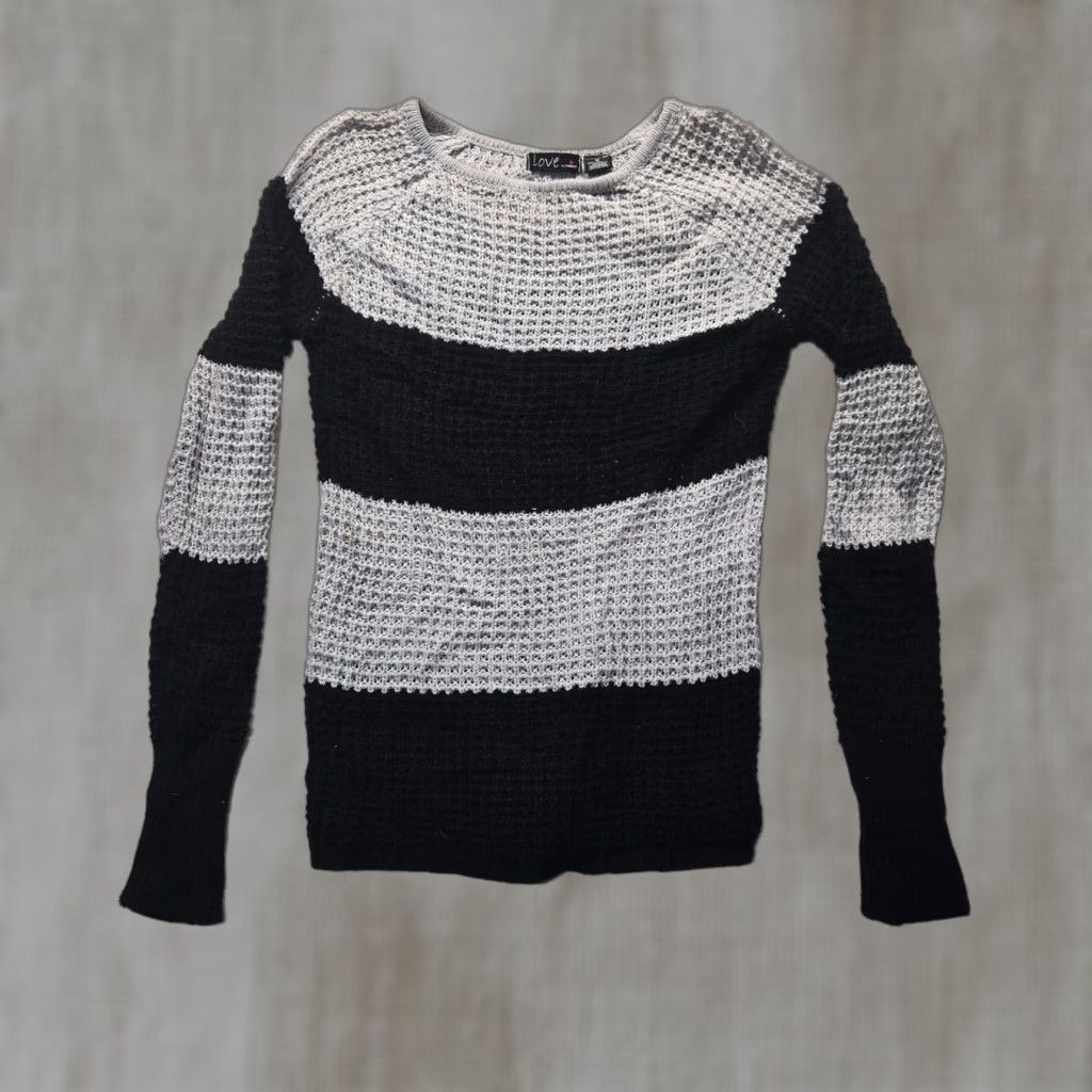Vintage Love By Chesley Women's Sweater Long Sleeve Pullover Knit Gray M Regular Lightweight Stretch Fall Spring Summer Winter Size M / US 6-8 / IT 42-44 - 1 Thumbnail