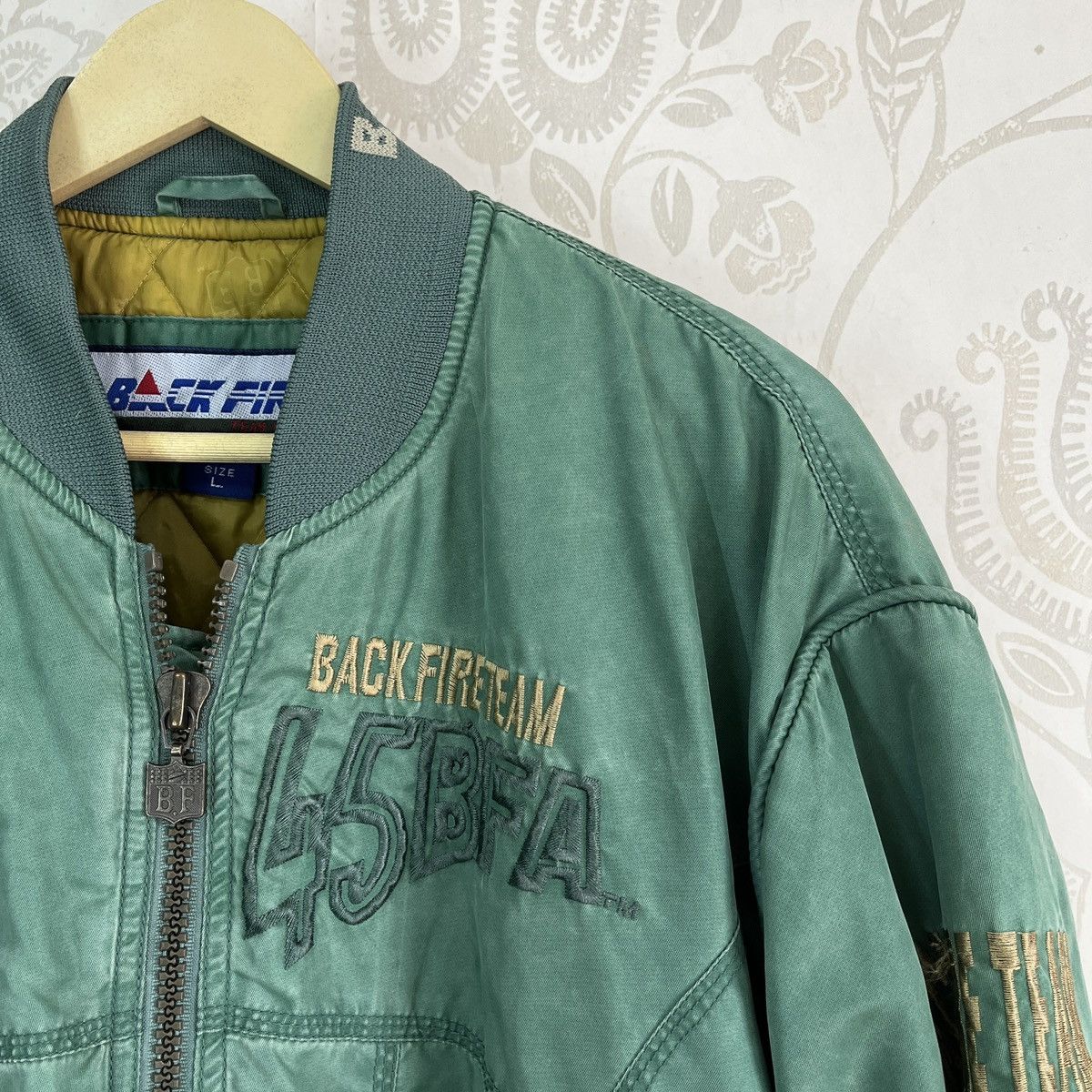 45rpm × Vintage Vintage 45RPM BFA Back Fire Bomber Jacket Size US L / EU 52-54 / 3 - 6 Thumbnail