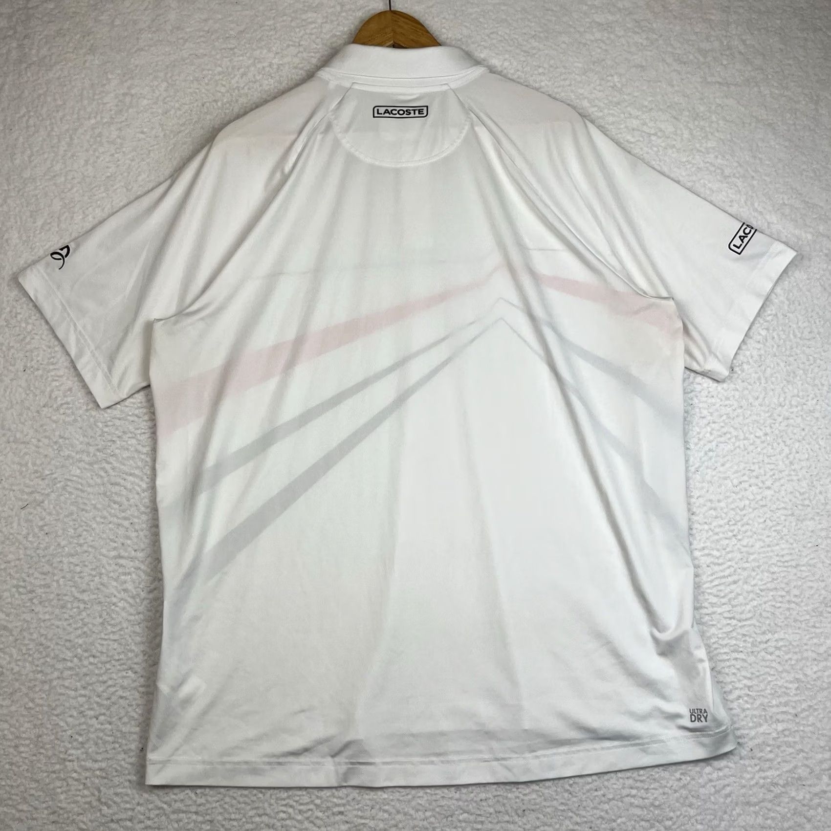 Lacoste Lacoste Sport Novak Djokovic Polo Tennis Shirt White Orange Men 2XL Size 7 Size US XXL / EU 58 / 5 - 7 Thumbnail