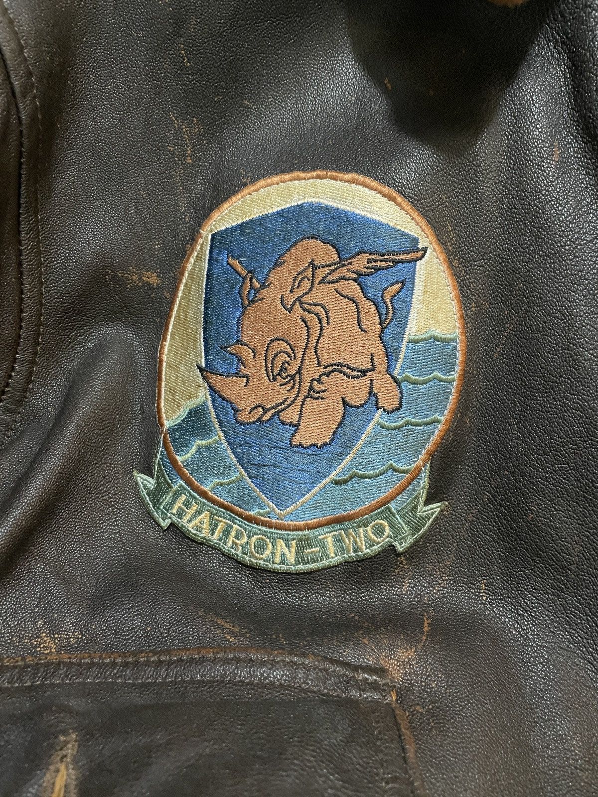 Cockpit USA US Navy Pilot G-1 Leather Flight Jacket The Cockpit Sz L Size US L / EU 52-54 / 3 - 9 Thumbnail